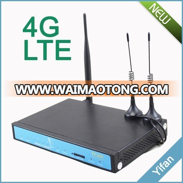 YF360-L industrial 12v 24v 4 Lan router LTE UMTS/WCDMA/HSPA wan best wifi Router 3g 4g For CCTV,IP camera Wireless Connection